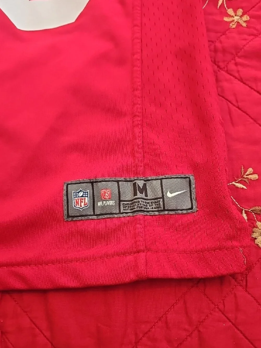Nike Red Kids Football Jersey with White Numbers #28